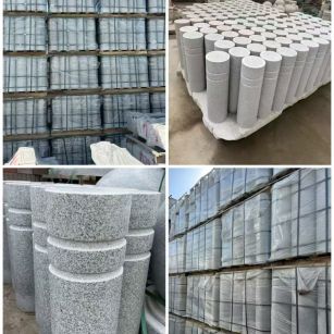 廊坊 芝麻白花岗岩挡车柱、隔离柱多少钱