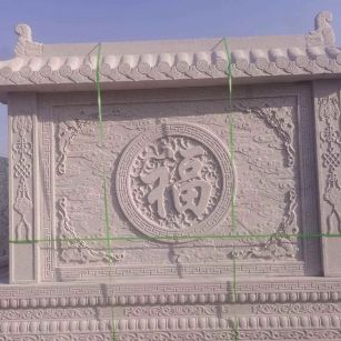 廊坊 芝麻白花岗岩屏风，照壁，影壁
