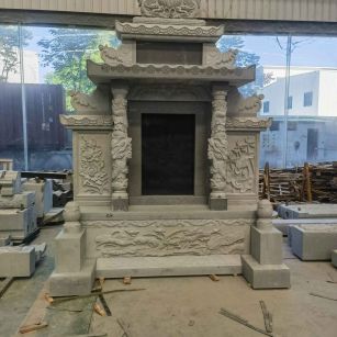 廊坊 芝麻灰高档墓碑、土墓，一套也支持定做