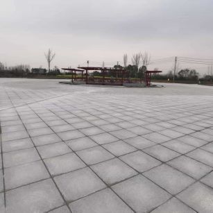 廊坊 芝麻白火烧面-公园广场地铺效果