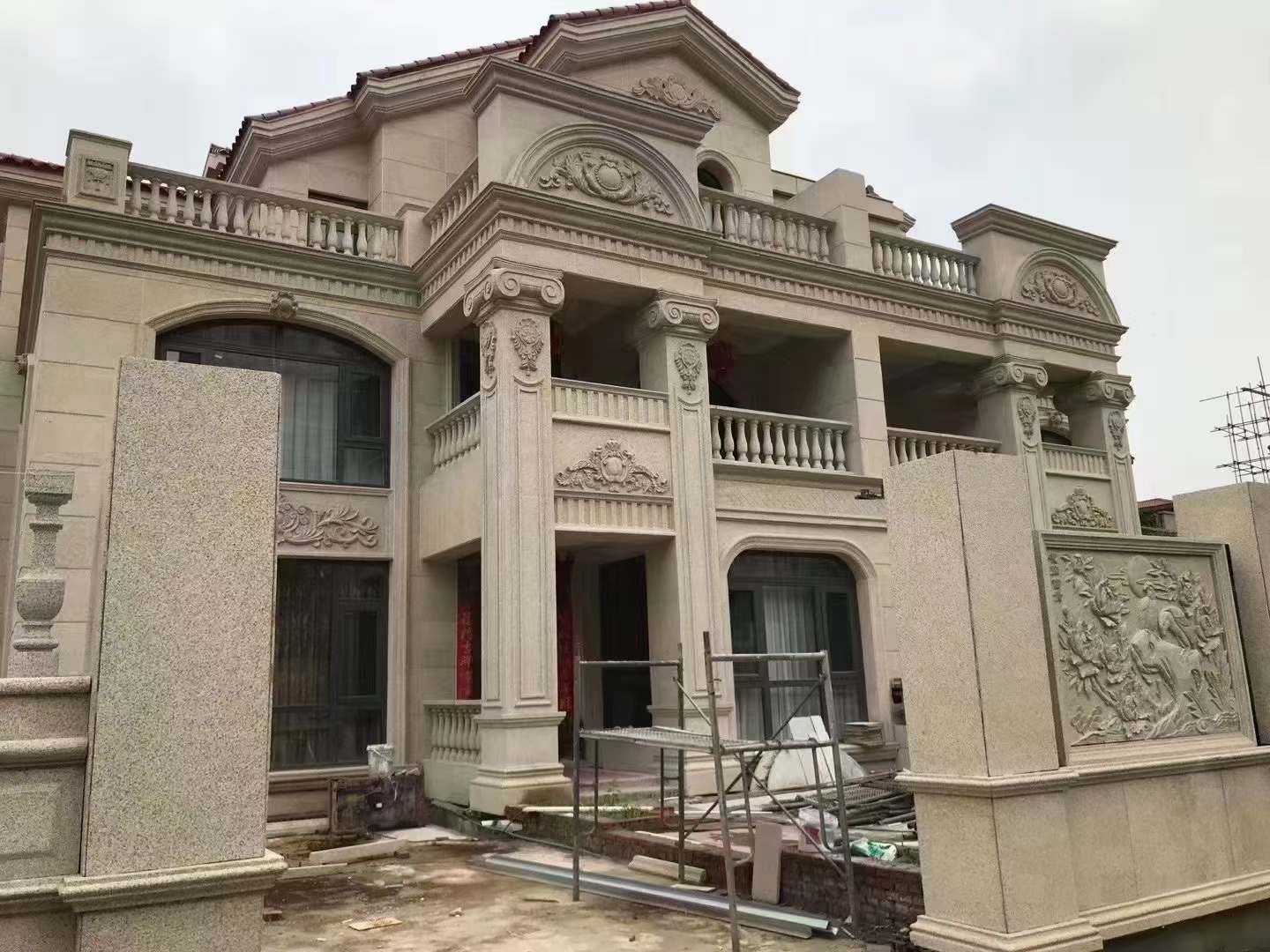 廊坊黄金麻别墅外墙安装效果