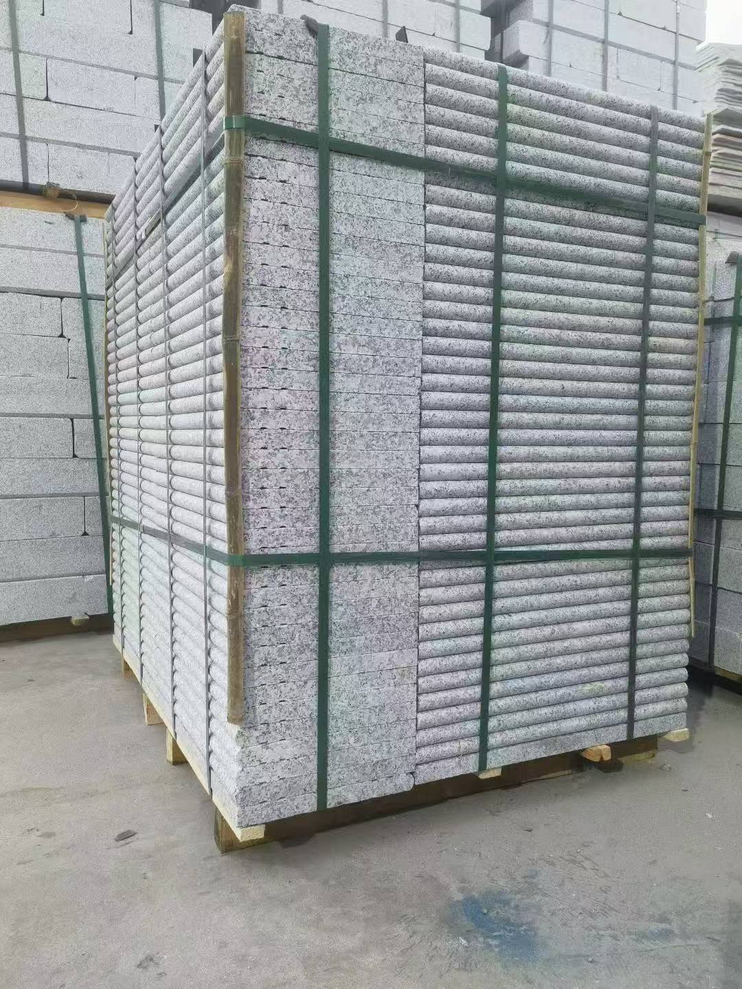 廊坊 芙蓉白3公分厚磨圆边、拉槽，楼梯踏步